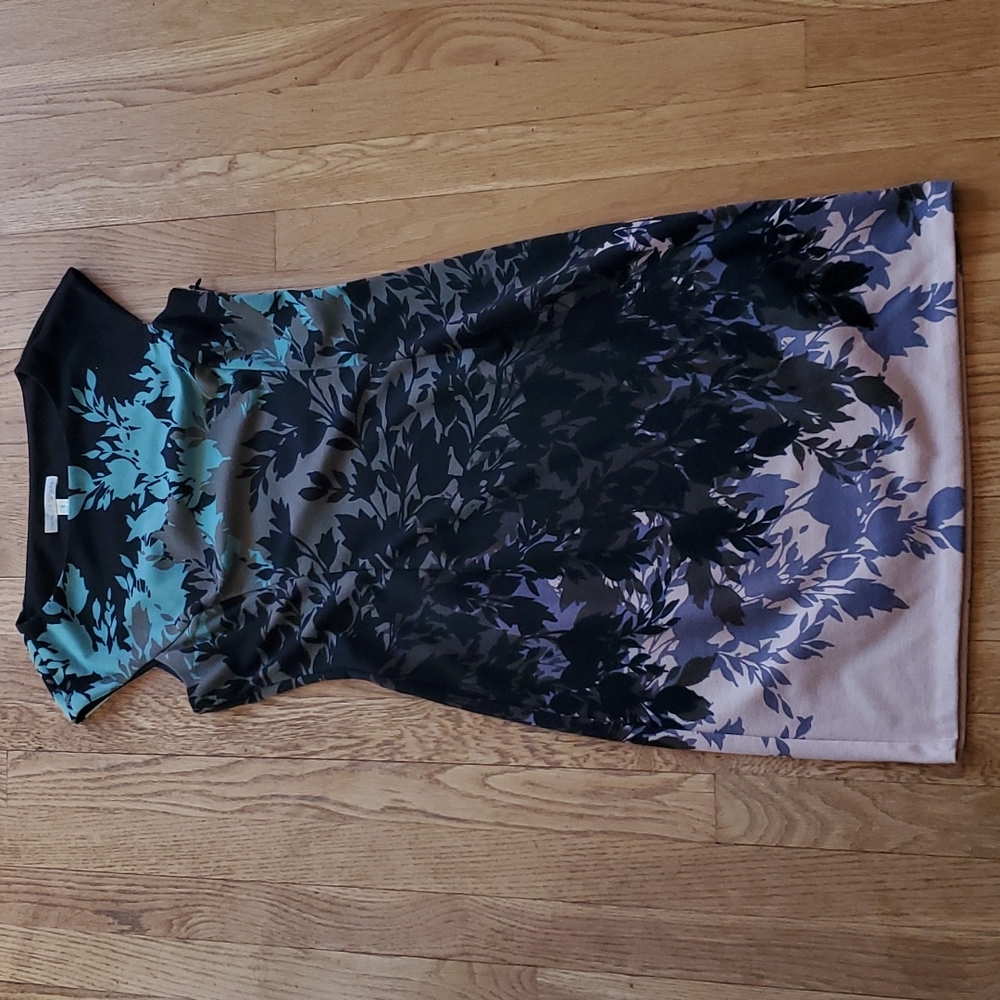 London Times floral relief print sheath dress 6